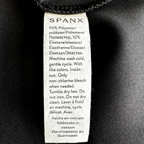 Spanx Faux Suede Column Dress Shift V-neck Short Sleeve Classic Black M NWT - Picture 5 of 7